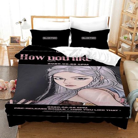 B19 Blackpink Cover Printed Sängkläder Set Påslakan Quilt Cover Örngott Barn Present