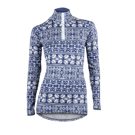 Bagheera Merino Dalecarlian Top Polo W Tröjor & jackor Dam Blå M