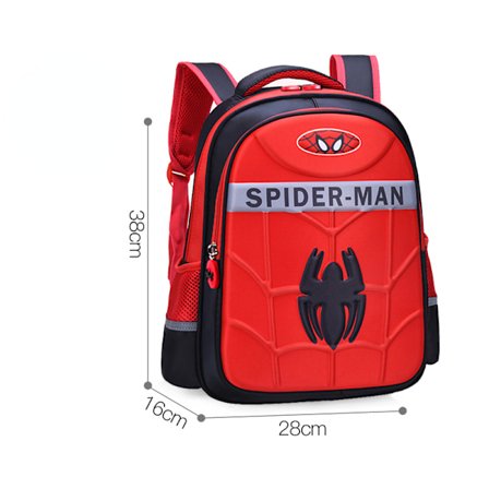 Elementary school tecknad ryggsäck pojke ryggsäck Spider stil liten storlek