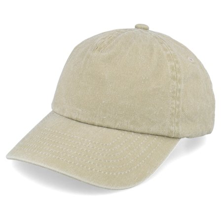 Beechfield - Beige unconstructed Keps - Vintage Washed Stone A-Frame Dad Cap @ Hatstore