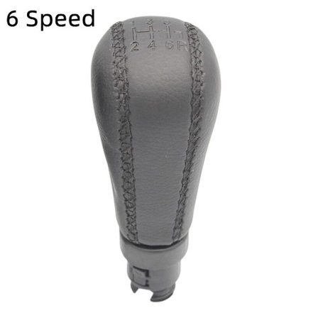 Svart Läderboll för Växelspak Hastighet Växelspaksknopp För Volvo S60 S80 V70 XC70 Pennspak Växelspak Penna Biltillbehör - 6 Växlar