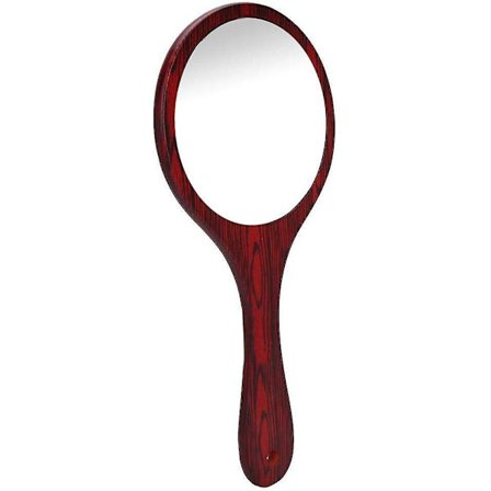 Handhållen spegel, kosmetisk spegel Vintage handhållen sminkspegel, med trähandtag, frisörspegel