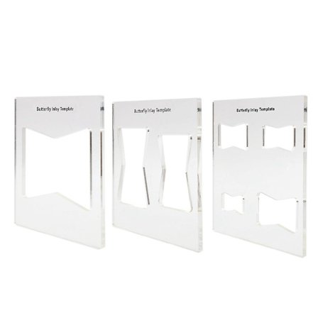 3 stk. Butterfly Inlay Mal Snekkerarbeid Bowtie Nøkkel Tre Bow Tie Mortise Inlays Bushing Router Og