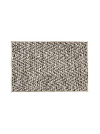 Polypropylène Paillasson Amalfi Doormat Gris Foncé/Beige Lavable