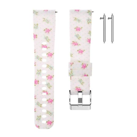 Huawei Watch 2 mönstrat klockarmband i mjuk silikon - Rosblomma