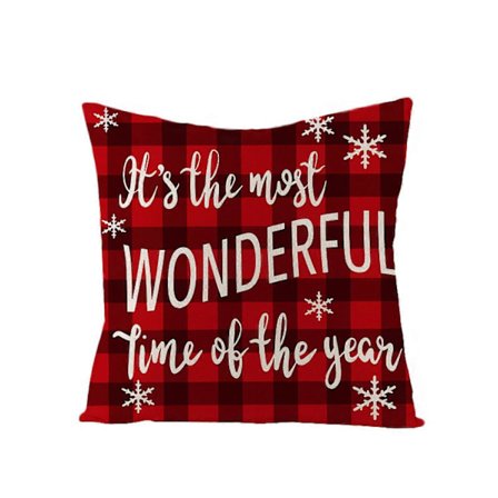 Heittotyynynpäälliset 18x18 tuumaa Joulu Pentagrammi Hattu Kello Puu Tyynynpäälliset Pellava Koti Sisustus Tyynynpäälliset Sängylle Sovalle Sovalle 