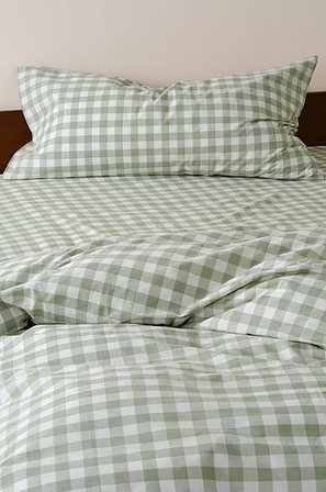 Jotex - Örngott 50x90 Cm Ekologisk Grågrön/vit LAUREN - Köp Örngott hos Jotex