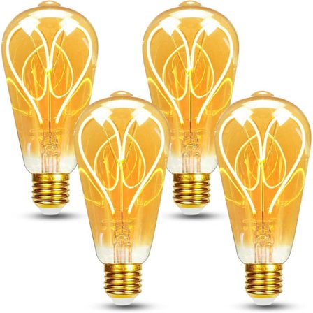 4-pack E27 Vintage Dimbar Lampa 4W ST64 LED Lampa E27 Varmvit 2700K 360LM Edison Dekorativ Retro Lampa