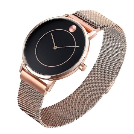 Skmei 9197 Enkel Kvarts Klokke For Damer Rose Gold Black Surface