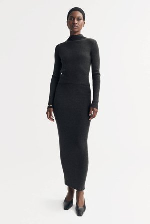 Soft Goat - Ribbed Set - Cashmere set - S - Charcoal