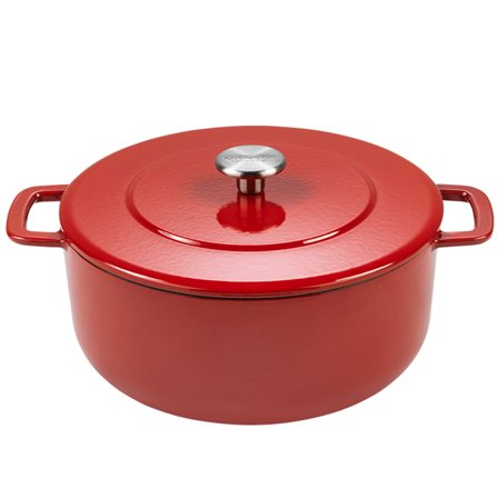 Combekk Gjutjärnsgryta med lock 24 cm, cherry | Matlagning > Kokkärl & Stekpannor > Grytor | Bagaren och Kocken