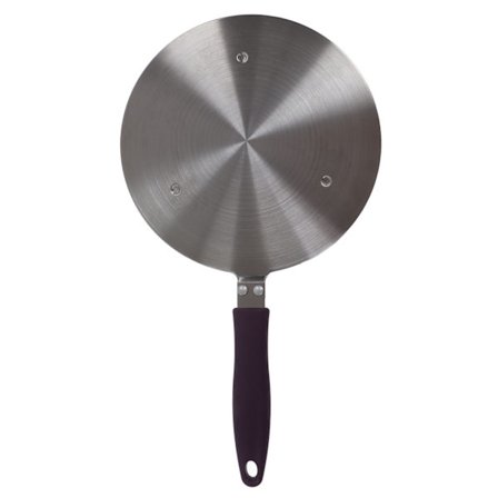 Induktionsadapterplatta i rostfritt stål Värmespridare Kokplatta med lila handtag för järngryta Keramisk gryta 19,5 cm/7,68 tum Kökstillbehör