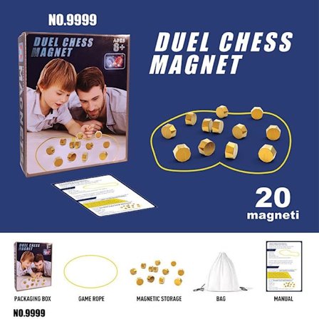 Magnetisk Ferdighetsspill – Magnetiske Steiner, Selskapsspill for Familie eller Venner, For 1 til 4 Spillere