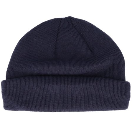 Beechfield - Blå shortbeanie Lue - Oxford Navy Recycled Mini Fisherman Short Beanie @ Hatstore