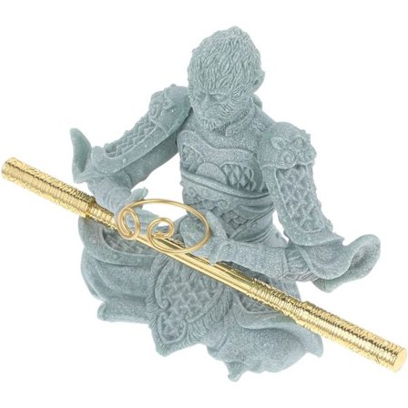 Akvarium Abekonge Statue Fisketank Dekorationer Asiatisk Buddha Ornament Sunwukong Statue Te Dyr fo