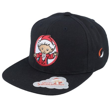Unser Sandmännchen - Black - snapback - Cap - Kids Sandmännchen Round Patch Black Snapback - Hatstore