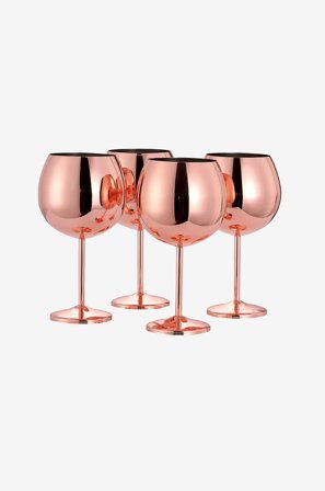 Oak & Steel - 4-pakning med gin-glass - Rosa - Drinkglass & shotglass - Fra Homeroom