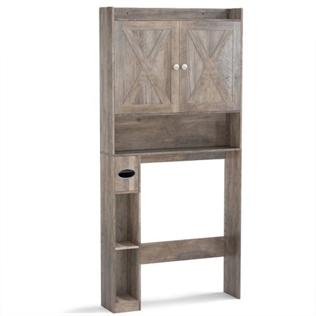 Over-toiletskab med justerbar hylde og papirholder