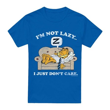 Garfield Herr Not Lazy T-Shirt L Kungsblå