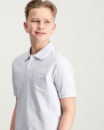 BOSS SHORT SLEEVE POLO Niebieski Koszulki polo Chłopiec - Kids Brand Store
