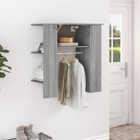 Vidaxl Hallskåp Grå Sonoma 97,5x37x99 Cm Konstruerat Trä Grå
