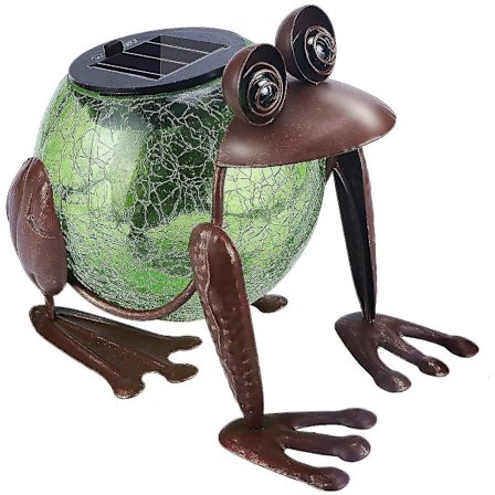 Solcelle Lanterne Udendørs Vandtæt LED Solcellelamper Frø Dekorativ Bordlampe Til Terrasse Have Borddekoration