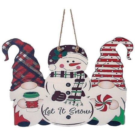 Hängande tomte välkomstdörrskylt, dörrdekoration, Thanksgiving-träskylt, pumpa dörrhängare för utomhus ytterdörr