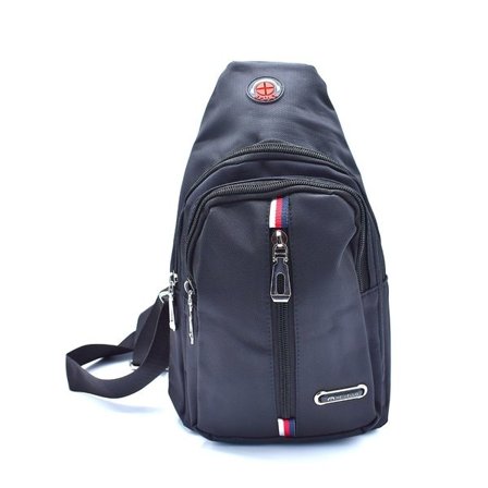 Sort skulderveske med flere rom