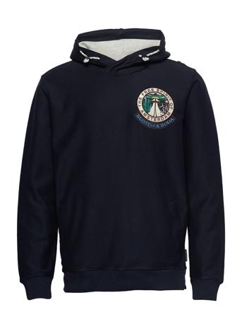 Twisted-Hood Embroidered Sweatshirt Blue Scotch & Soda