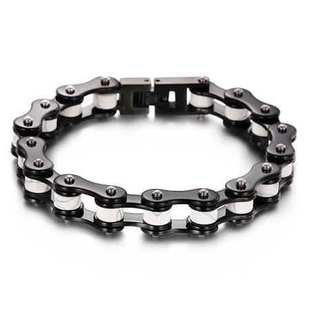 Masculin Deux Tons Bracelet en Acier Inoxydable pour Homme - Bra