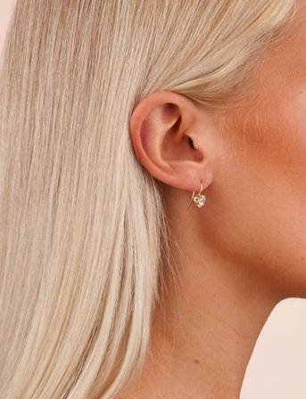 SNÖ of Sweden Noctelle Crystal Hook Ear G/Clear - Onesize - Gold - ONE SIZE