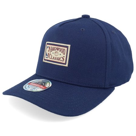Mitchell & Ness - Blå adjustable Keps - Own Brand Hardwood Classic Navy A-Frame Adjustable @ Hatstore