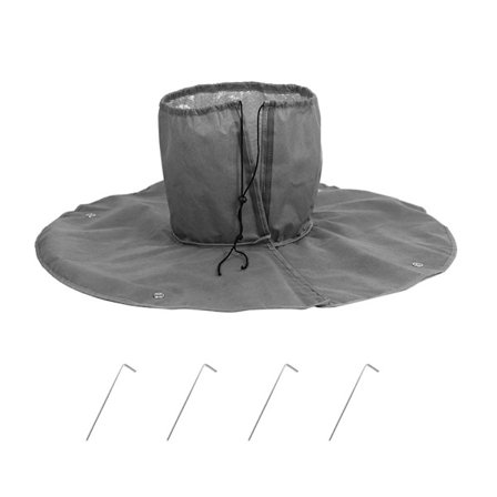 Vinterbeskyttelse for palme-røtter, beskyttelse mot kalde temperaturer for planter opptil 35 cm i diameter, Ø 100 cm (grå)