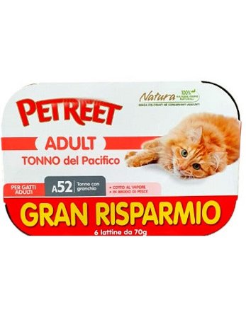 Petreet Tonno Del Pacifico Con Granchio Cibo Umido Gatto Adulto