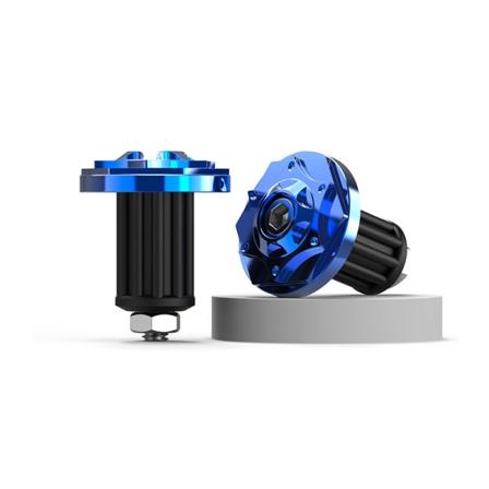 Moottoripyörän ohjaustangon päät tulppakahvat tulppa alumiininen ohjaustanko C Blue