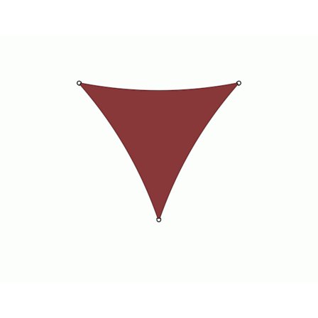 200 x 200 x 200 cm, Vinröd-Likbent Triangel Solsegel, Vattenavvisande, Solskydd för Terrass Trädgård Balkong, Polyestertyg