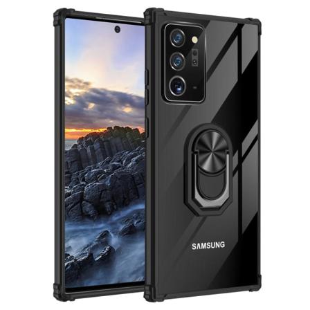 Samsung Galaxy S21 Ultra - Shockproof Ring Skal - Svart Black Svart