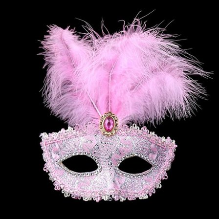 Venetian Masks Half Face Face Cover PINK