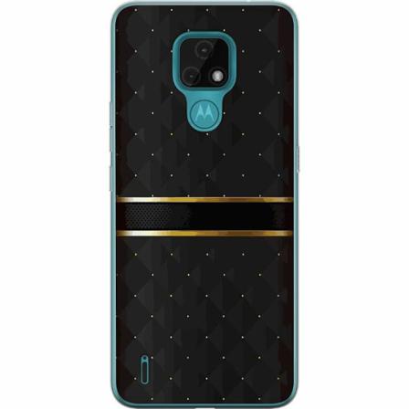 Motorola Moto E7 Mjukt Skal - Golden Stripes