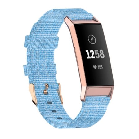 För Fitbit Charge 4 / Charge 3 / Charge3 SE Flätat nylon watch Plasthuvud