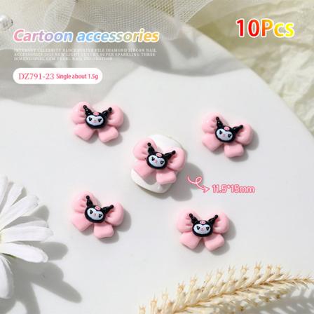 10kpl Sarjakuva Kuromi Kiti Kissan ja Koiran Nail Diamond Resin Wearin DZ791-22