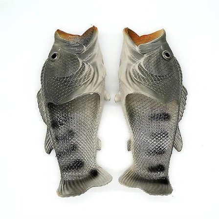 Fisk Flip Flops - De originale Fisketøflene grå