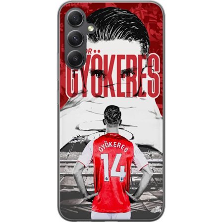 Yhteensopiva Puhelinkuori Samsung Galaxy A05s Viktor Gyökeres Arsenal - Jalkapallomotiivi paidalla numerolla 14 areenalla