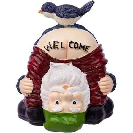 Havenisser Udendørs Sjove Havenisser Sjove Nisser Med Våben - Til Indendørs Udendørs Havenisse Skulptur Terrasse Gårdhave Plæne Dværg Dekoration