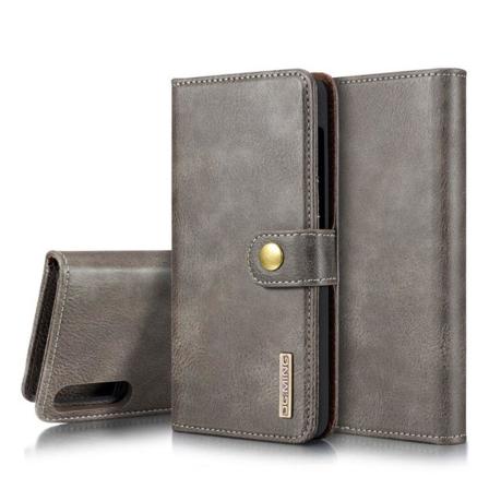 DG.MING Samsung Galaxy A50 2-in-1 Wallet kotelot - Harmaa Silver grey