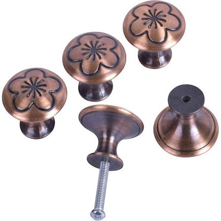 4 kpl pronssiset vintage-vetolaatikon nupit, kaapin vetimet laatikon ovi