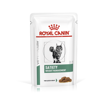 Royal Canin Veterinary Diets Cat - Cat Satiety Weight Management 85 g x 12 stk - porsjonsposer - Katt - Kattefôr & kattemat - Veterinærfôr for katt - 