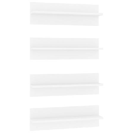 Vidaxl Vägghyllor 4 St Vit 60x11,5x18 Cm Konstruerat Trä Vit