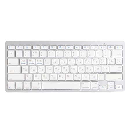 Trådlöst tangentbord Mini 78 tangenter Ultratunn bärbar vit dator tangentbord för Android för OS X för IOS för WindowsRussian
