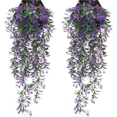 Konstgjorda hängande murgröna växter för hemdekoration, 2 stycken, 74 cm (ingen kruka ingår)